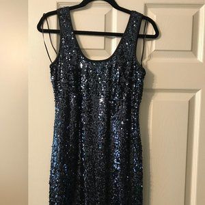 Navy Sparkle Party Dress